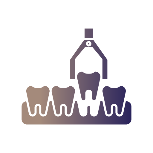 Tooth extraction Generic gradient fill icon