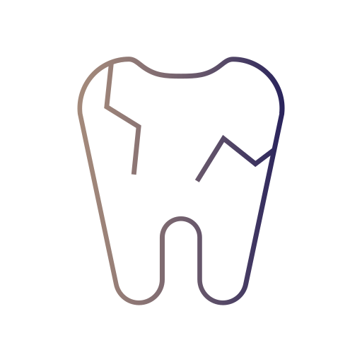 dente rotto Generic gradient outline icona