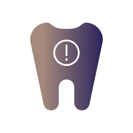 gebroken tand Generic gradient fill icoon