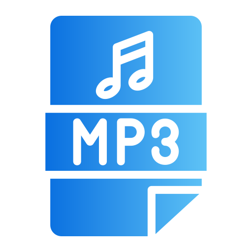 Mp3 format Generic gradient fill icon
