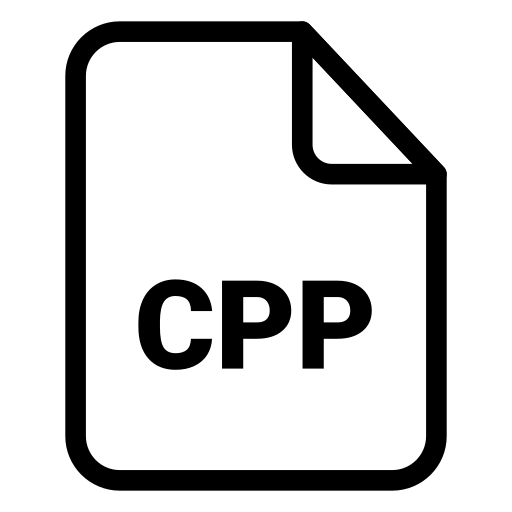 Cpp Generic black outline icon