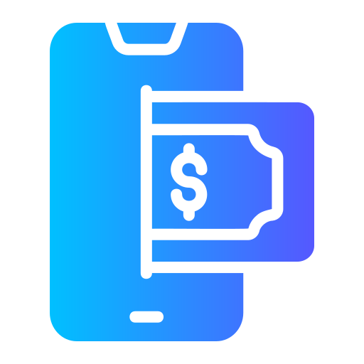 digitaal geld Generic gradient fill icoon