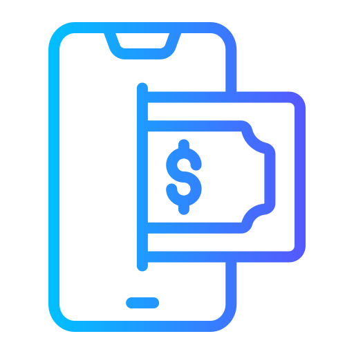 digitaal geld Generic gradient outline icoon