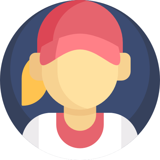 giocatore di baseball Detailed Flat Circular Flat icona