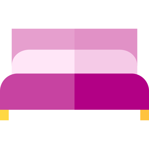 Double bed Basic Straight Flat icon