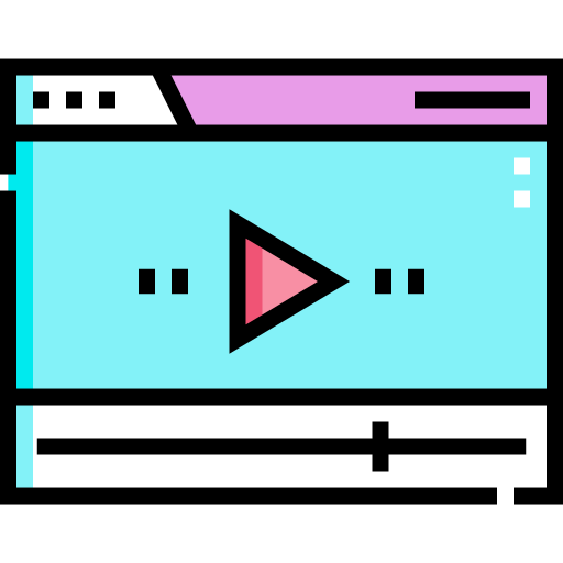 Video player Detailed Straight Lineal color icon