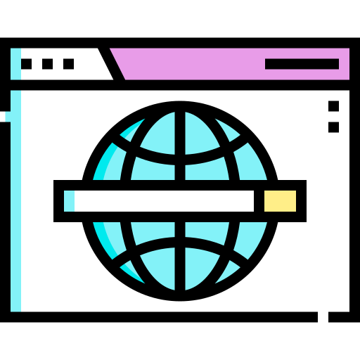 programma di navigazione in rete Detailed Straight Lineal color icona