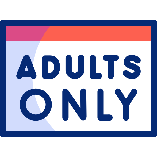 Adults only Basic Accent Lineal Color icon