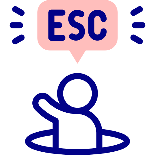 エスケープ Detailed Mixed Lineal color icon