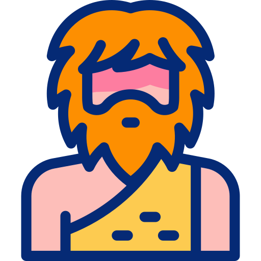 Prehistoric man Basic Accent Lineal Color icon