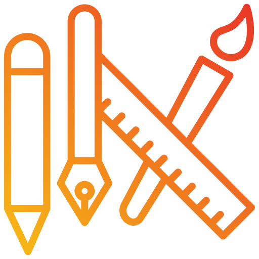 Drawing tools Generic gradient outline icon