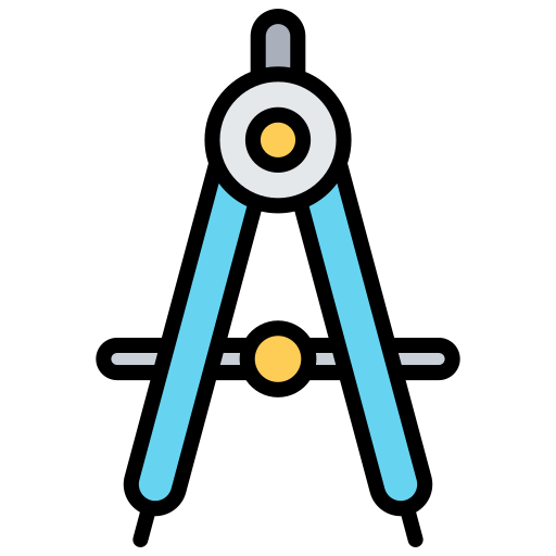 kompas kreślarski Generic color lineal-color ikona