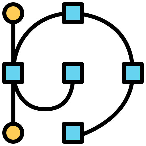 courbe de bézier Generic color lineal-color Icône