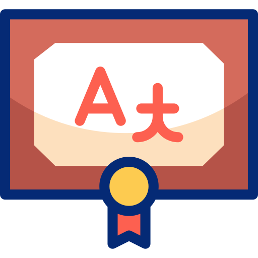 Certificate Basic Accent Lineal Color icon
