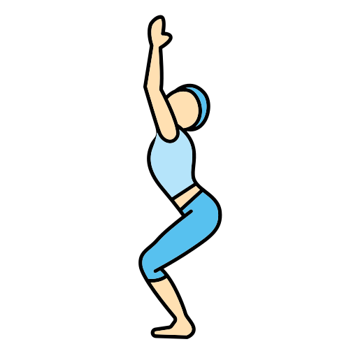 Yoga position Generic color lineal-color icon