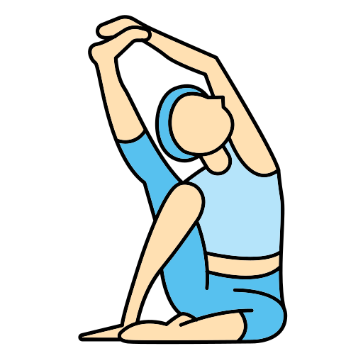 Поза йоги Generic color lineal-color иконка