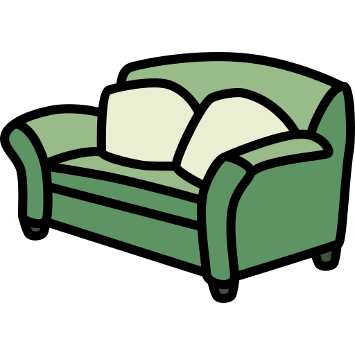 sofá de dos plazas Generic color lineal-color icono