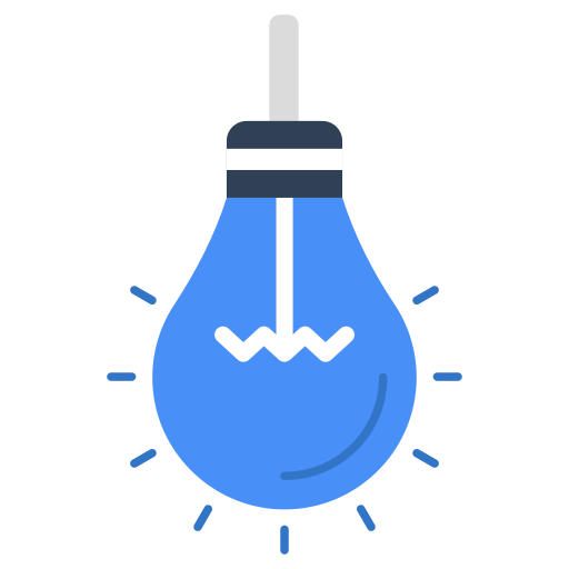 Hanging bulb Generic color fill icon