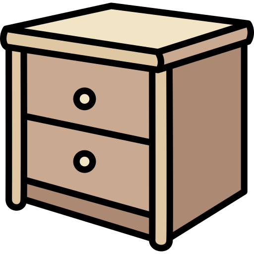 Bedside table Generic color lineal-color icon