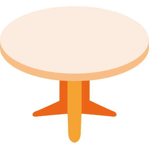 Round table Generic color fill icon