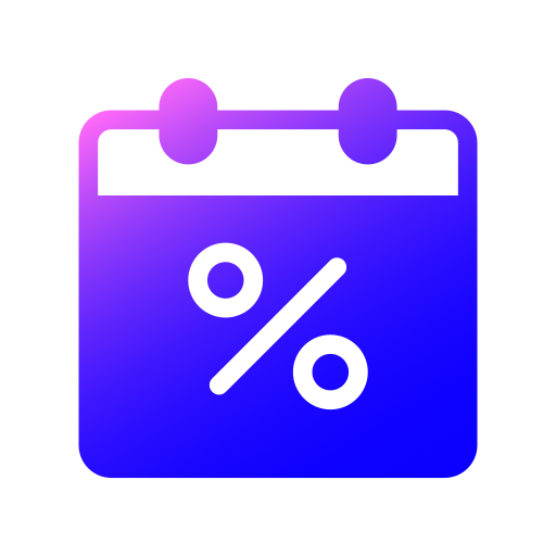 calendario Generic gradient fill icona