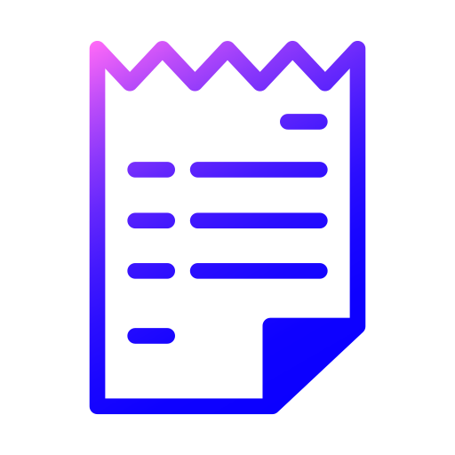 Receipt Generic gradient fill icon