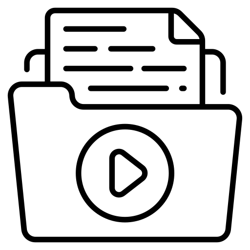 videoordner Generic black outline icon