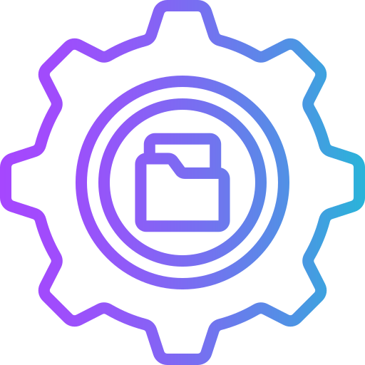 Data management Generic gradient outline icon