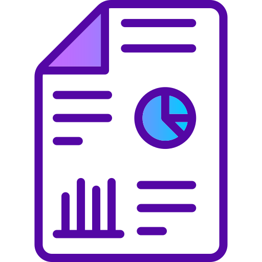 raport biznesowy Generic gradient lineal-color ikona