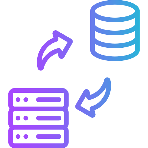 Data transformation Generic gradient outline icon