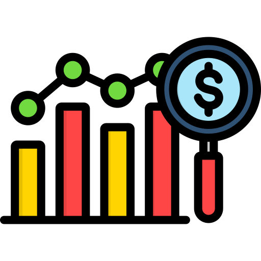 análisis de mercado Generic color lineal-color icono
