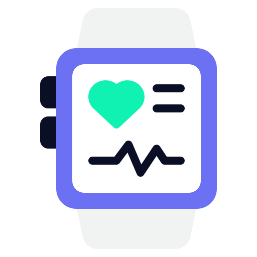 zegarek monitorujący stan zdrowia Generic color fill ikona