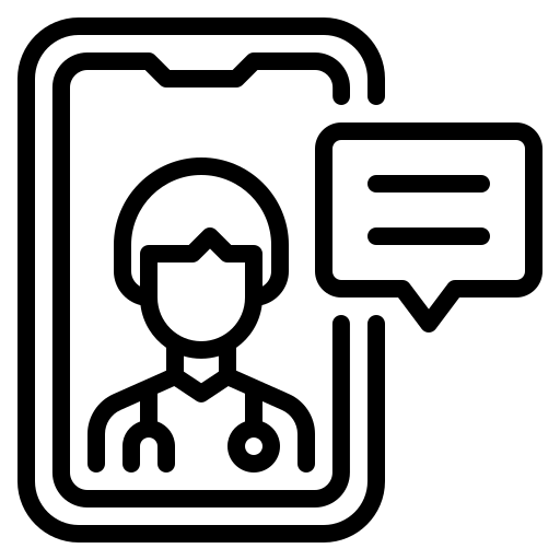 遠隔医療 Generic black outline icon