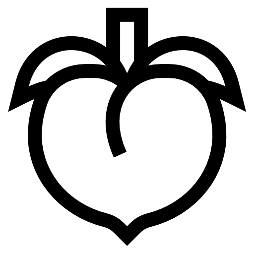 brzoskwinia Basic Straight Lineal ikona