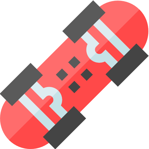 skateboard Basic Straight Flat icoon