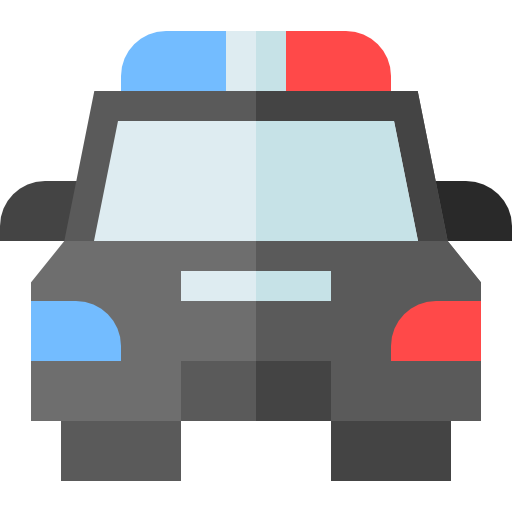 voiture de police Basic Straight Flat Icône