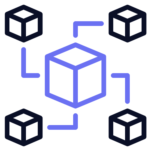 blockchain Generic black outline icon