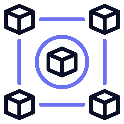 blockchain Generic black outline ikona