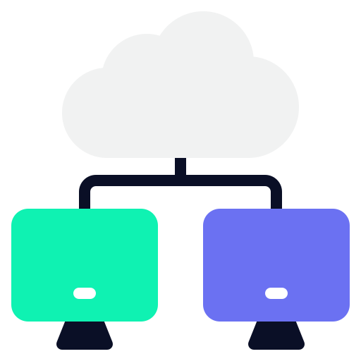 Distributed database Generic color fill icon