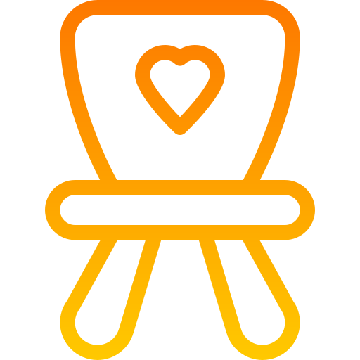 stoel Generic gradient outline icoon
