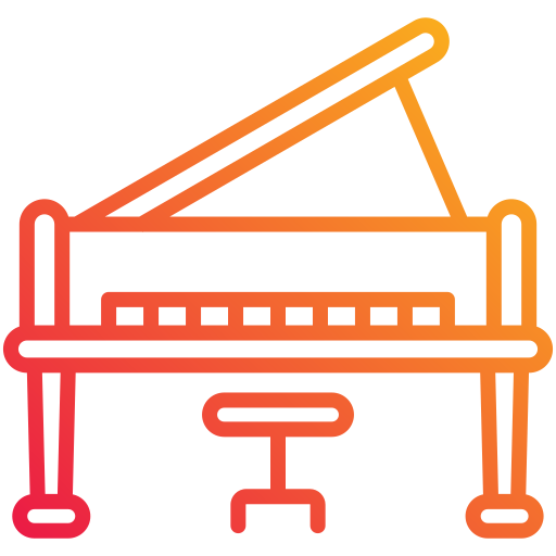 피아노 Generic gradient outline icon