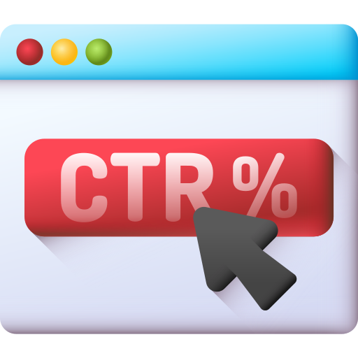 taux de clics 3D Color Icône