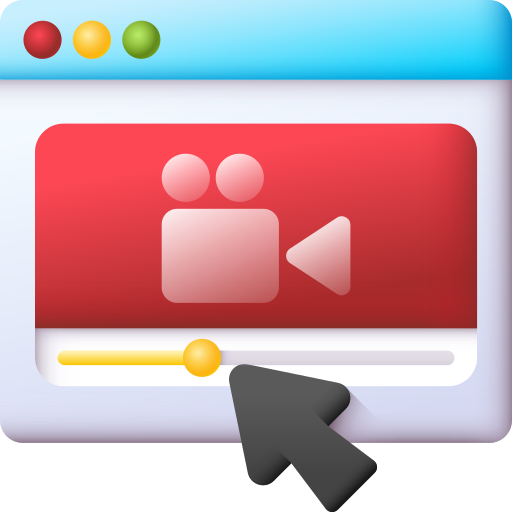 Online video 3D Color icon