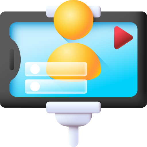 ビデオブログ 3D Color icon