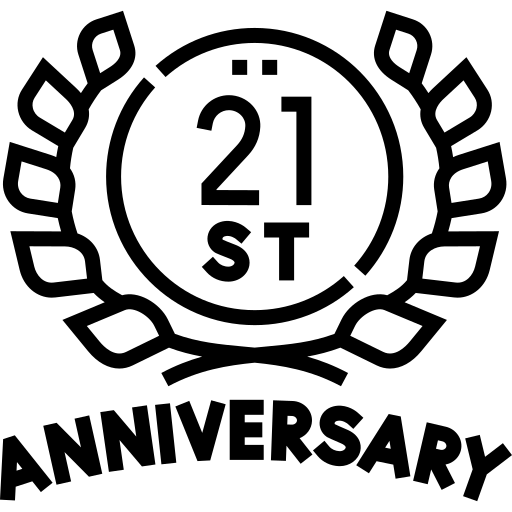 21. rocznica Detailed Straight Lineal ikona