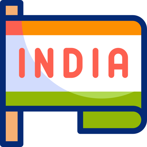 india Basic Accent Lineal Color icono