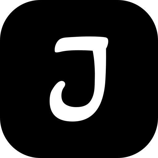 Letter j Generic black fill icon