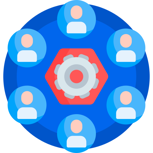 zarządzanie zespołem Detailed Flat Circular Flat ikona