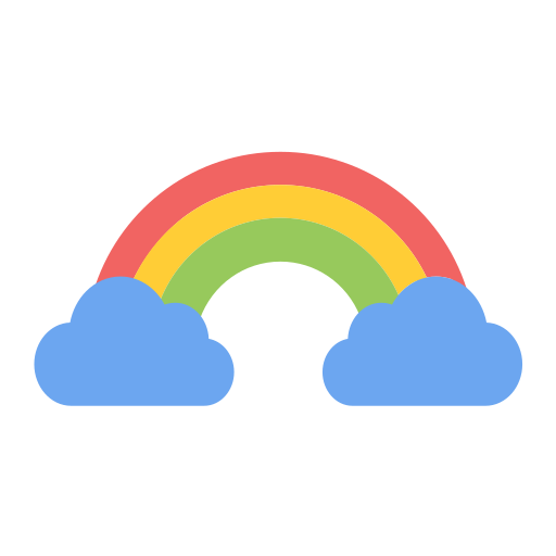 Rainbow outline Generic color fill icon