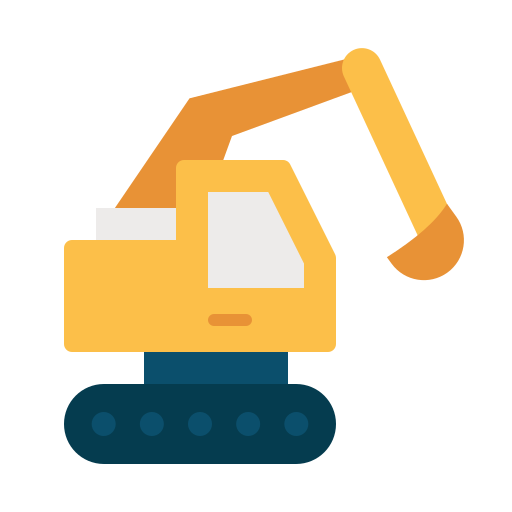 Excavator Generic color fill icon